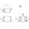 Компресор для холодильника EMBRACO EMT2130U R290 335W (з пусковим реле CSIR) 1