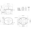 Компресор для холодильника EMBRACO ASPERA NBY1118Y R600a 239W (з пусковим реле RSCR) 0