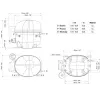 Компресор для холодильника EMBRACO NEU2155U R290 639W (з пусковим реле CSIR) 0