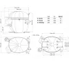 Компресор для холодильника EMBRACO ASPERA NT2180GK R404a 942W (з пусковим реле CSIR) 2