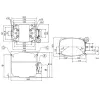 Компрессор для холодильника SECOP (DANFOSS) SC10MLX R404а/R507а 855W (с пусковым реле BN101) 3