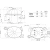 Компрессор для холодильника EMBRACO ASPERA NT6220Z R134a 2025W (с пусковым реле CSIR) 3