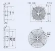 Осьовий вентилятор Weiguang YWF2E-250-B-92/25-G 220V 2400rpm 960 м3/год 1