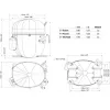 Компресор для холодильника EMBRACO NT2212GK R404a 1372W (з пусковим реле CSCR) 0