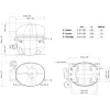 Компрессор для холодильника EMBRACO ASPERA NEK6170Y R600a 812W (с пусковым реле CSIR) 0