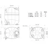 Компрессор для холодильника EMBRACO ASPERA NJ6220Z R134a 2547W (с пусковым реле CSIR) 2