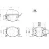 Компресор для холодильника EMBRACO ASPERA EMU5132Y R600a 396W (з пусковим реле RSIR/RSCR) 0