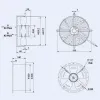 Осевой вентилятор Weiguang YWF2E-250-S-92/25-G 220V 2400rpm 960 м3/час 0