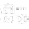 Компресор для холодильника EMBRACO NT2180U R290 931W (з пусковим реле CSIR) 0