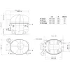 Компресор для холодильника EMBRACO ASPERA NEK2150GK R404a 609W (з пусковим реле CSIR) 2