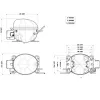 Компрессор для холодильника EMBRACO ASPERA EMT6144Y R600a 540W (с пусковым реле RSIR/RSCR) 0