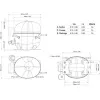 Компрессор для холодильника EMBRACO ASPERA NEK2121GK R404a 283W (с пусковым реле CSIR) 3