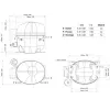 Компресор для холодильника EMBRACO ASPERA NEU2155GK R404a 653W (з пусковим реле CSIR) 2