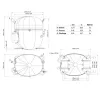 Компрессор для холодильника EMBRACO ASPERA NTU6238GKV R404a 3024W (с пусковым реле CSCR) 0