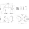 Компресор для холодильника EMBRACO ASPERA NT6220U R290 1222W (з пусковим реле CSR) 0