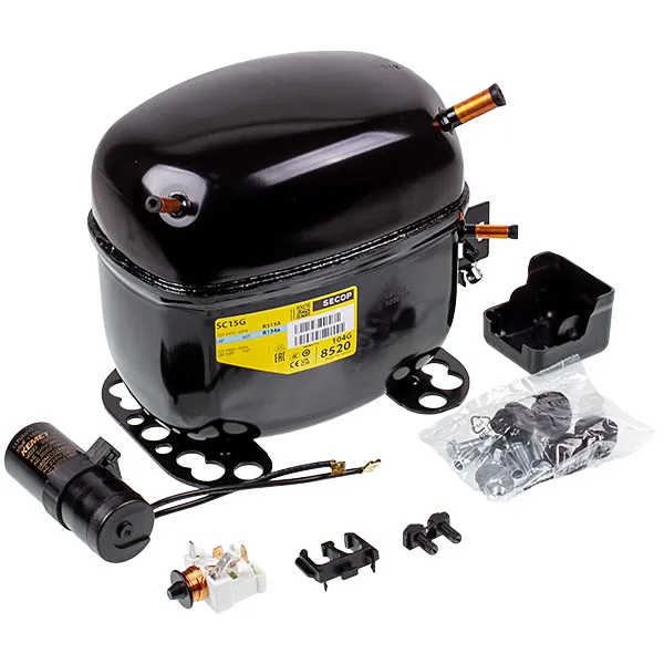 Компрессор для холодильника SECOP (DANFOSS) SC15G (195B0050) R134a 260W (с пусковым реле 117U6005)