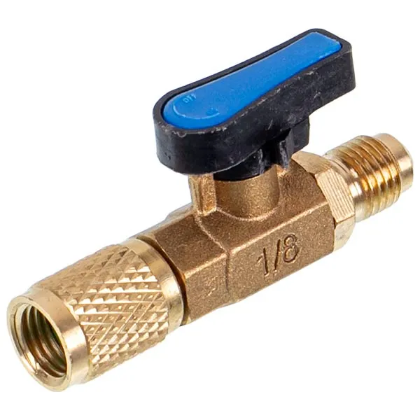 Кран прямий для заправки фреону R600 (1/4'') RTM BV-01