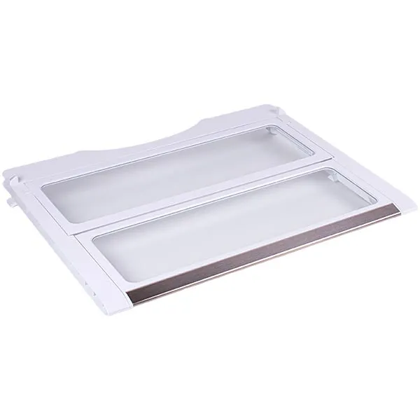Полка фреш-зоны (раздвижная) для холодильника Samsung DA97-07830A 483x370mm (стеклянная, с обрамлением)