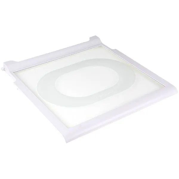 Полка (верхняя) для холодильника Whirlpool 481245088378 430x415mm (стеклянная, с обрамлением)