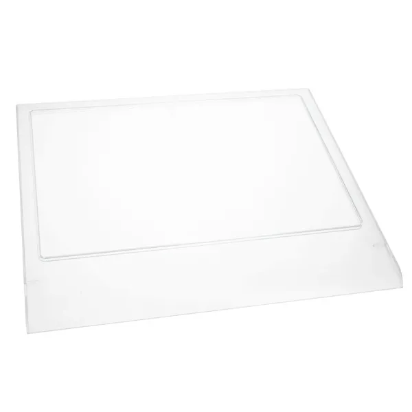 Полиця над ящиком для овочів у холодильник Whirlpool 481010358035 393x342mm (скляна, з обрамленням)